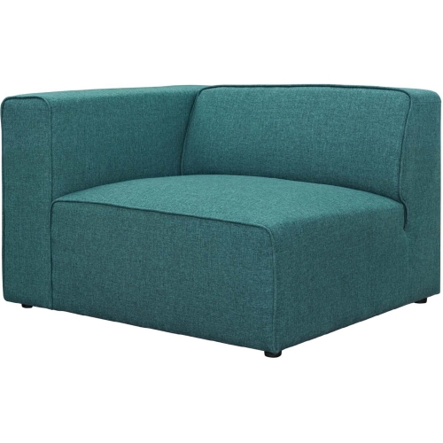 Mingle Modular Sectional Left Arm Chair in Teal Fabric