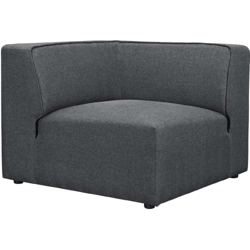 Mingle Modular Sectional Corner Seat in Gray Fabric