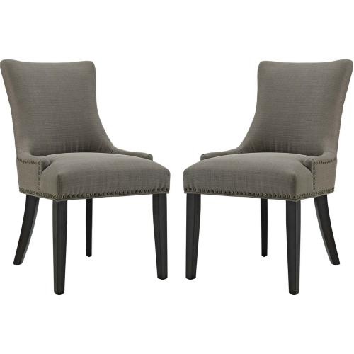 Marquis Dining Chair in Granite Fabric w/ Nailhead (Set of 2)