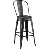 Promenade Bar Stool in Antique Powder Coated BlackMetal