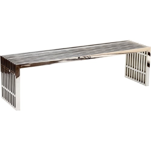 Gridiron Large 60" Bench in Stainless Steel