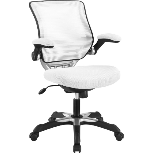 Edge Adjustable Office Arm Chair in White Mesh