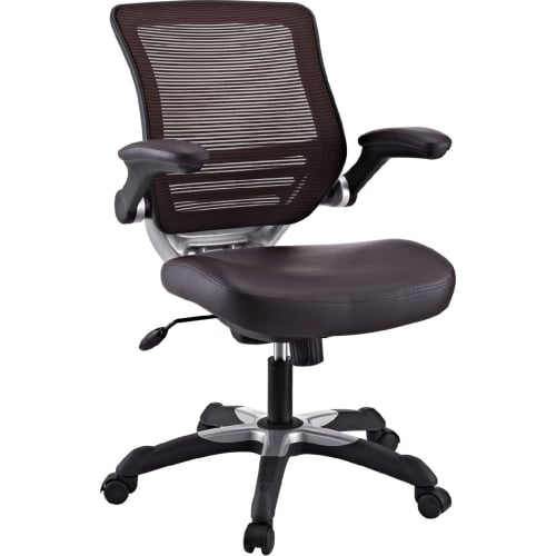 Edge Leatherette Office Chair in Brown