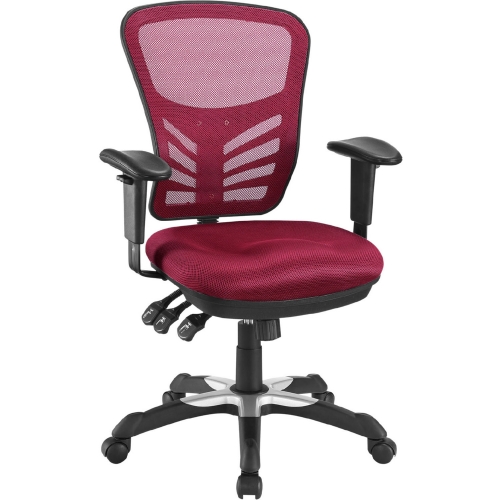 Articulate Adjustable Office Chair in Red Mesh