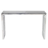 Gridiron Console Table in Stainless Steel