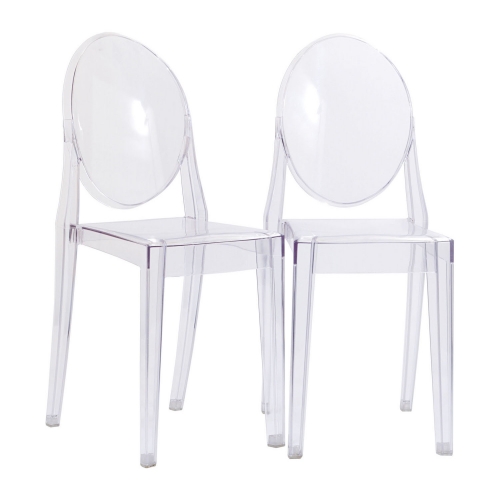 Casper Dining Chair in Clear (Set of 2)