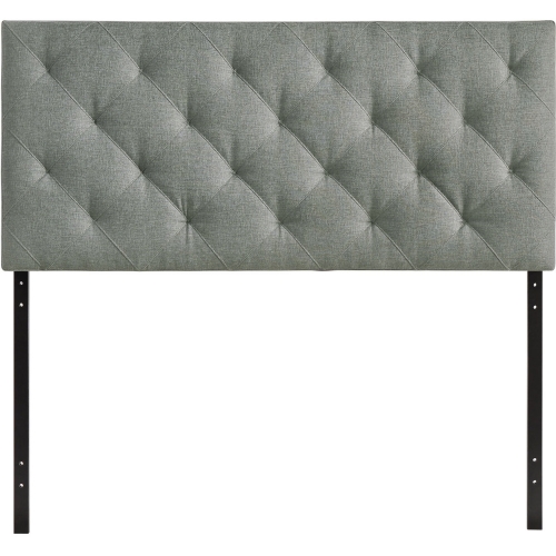 Theodore Queen Headboard in Gray Leatherette