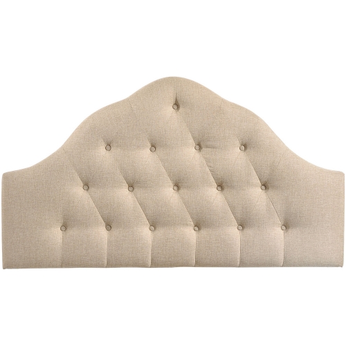 Sovereign Queen Tufted Fabric Headboard in Beige