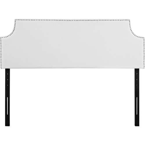 Laura Full Vinyl Headboard in White