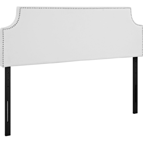 Laura Queen Vinyl Headboard in White