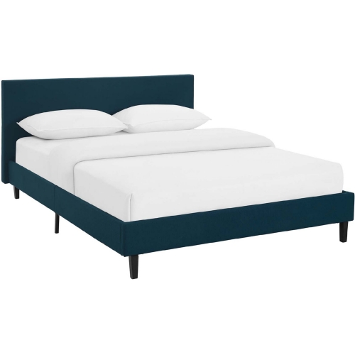 Anya Queen Bed in Azure Fabric