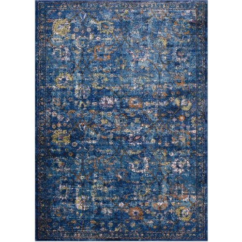 Minu Distressed Persian Medallion 8 x 10 Area Rug in Multicolor Poly