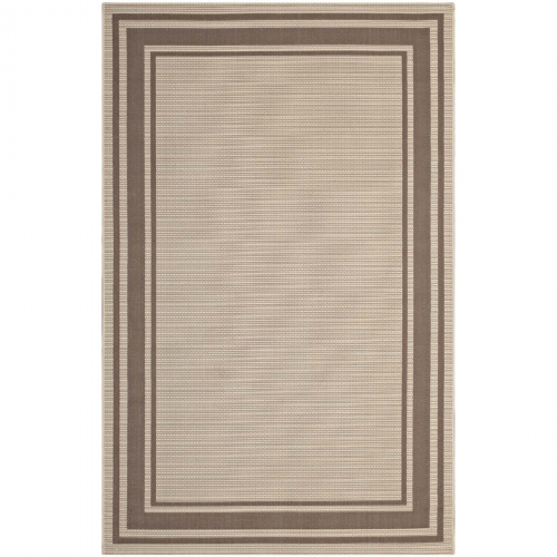 Rim Solid Border Borderline 5 x 8 Indoor and Outdoor Area Rug