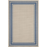 Rim Solid Border Borderline 8 x 10 Indoor and Outdoor Area Rug