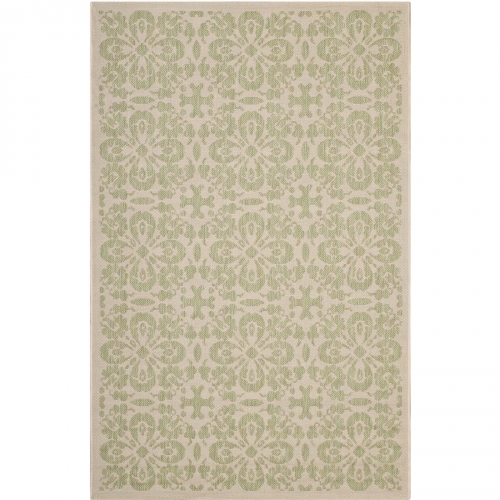 Ariana Vintage Floral Trellis 8 x 10 Indoor and Outdoor Area Rug