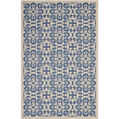 Ariana Vintage Floral Trellis 5 x 8 Indoor and Outdoor Area Rug