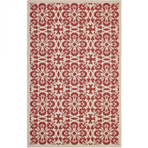 Ariana Vintage Floral Trellis 5 x 8 Indoor and Outdoor Area Rug