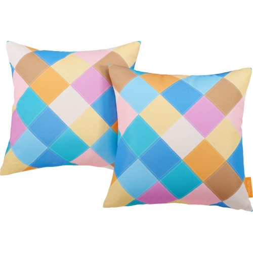 Modway Outdoor Pillow in Diamond Fabric (Set of 2)