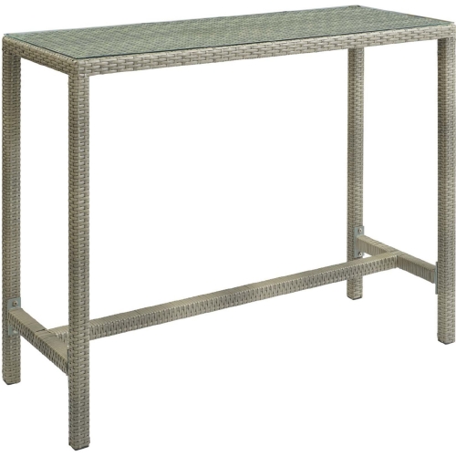 Conduit Outdoor Patio 51" Bar Table in Grey Rattan