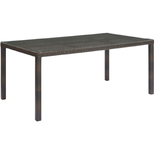 Conduit Outdoor Patio 70" Dining Table in Wicker Rattan