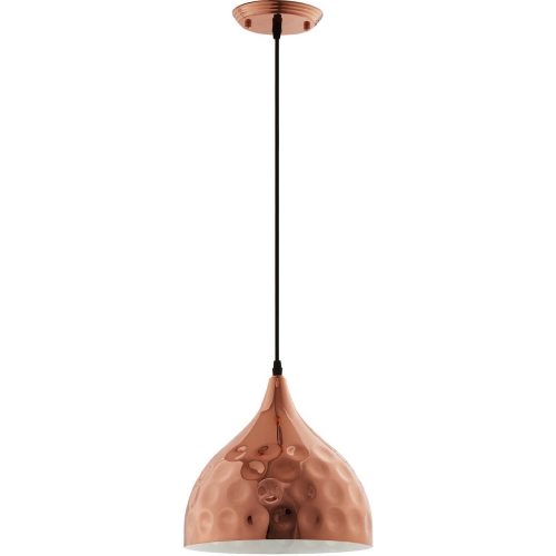 Dimple 11" Bell Shaped Rose Gold Pendant Light