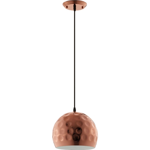 Dimple 10" Half Sphere Rose Gold Pendant Light