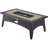 Splender 43.5" Outdoor Patio Fire Pit Table in Espresso