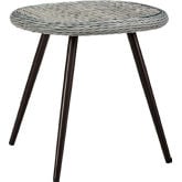 Endeavor Outdoor Patio Side Table in Grey Rattan