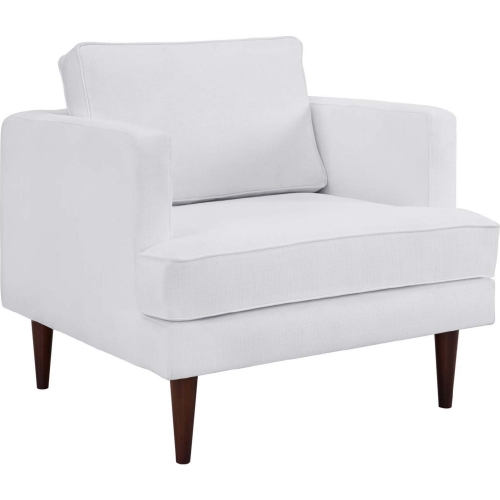 Agile Arm Chair in White Fabric