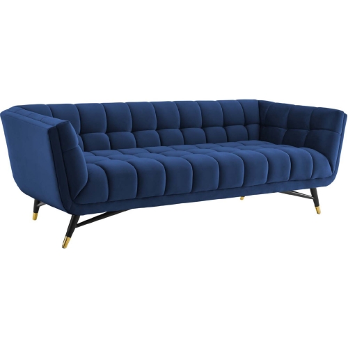 Adept Sofa in Tufted Midnight Blue Velvet