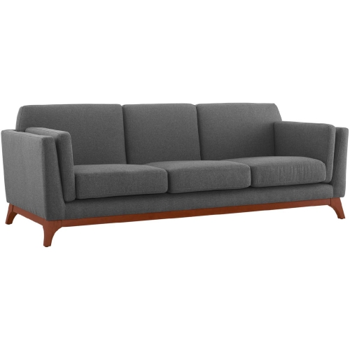 Chance Sofa in Grey Fabric on Wood Frame