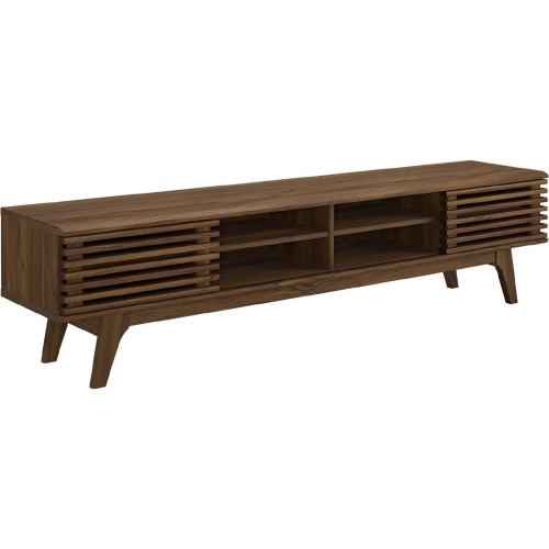 Render 70" Entertainment Center TV Stand in Walnut Finish