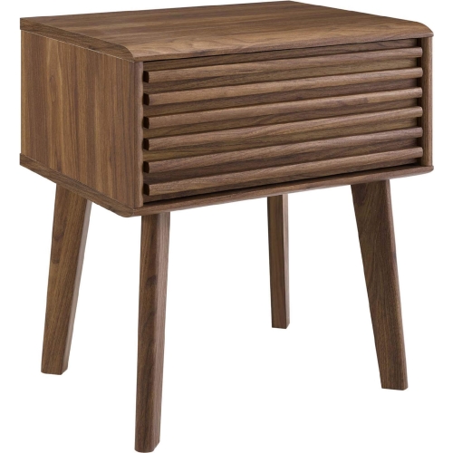 Render End Table Nightstand in Walnut Finish