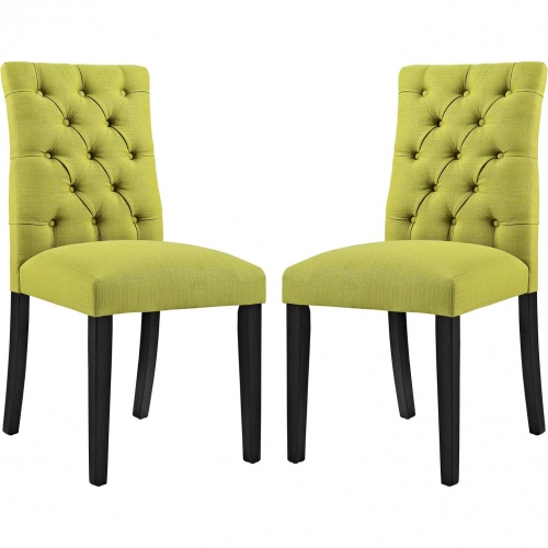 Duchess Dining Chair in Tufted Wheatgrass Fabric (Set of 2)