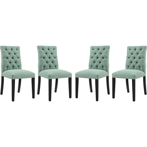 Duchess Dining Chair in Tufted Laguna Fabric (Set of 4)