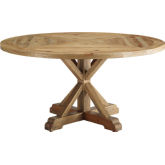 Column 59" Round Dining Table in Old Pine Wood