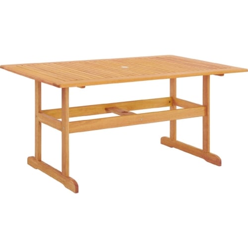 Hatteras Outdoor 59" Dining Table in Eucalyptus Wood