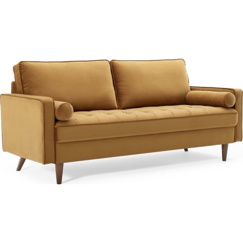 Valour Sofa in Cognac Velvet