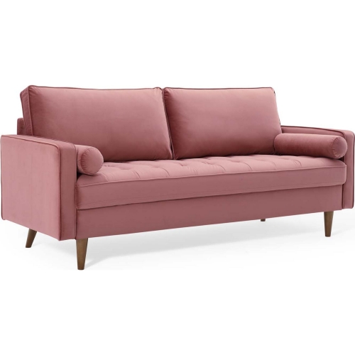 Valour Sofa in Dusty Rose Velvet