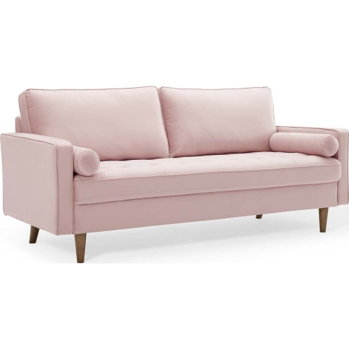 Valour Sofa in Pink Velvet