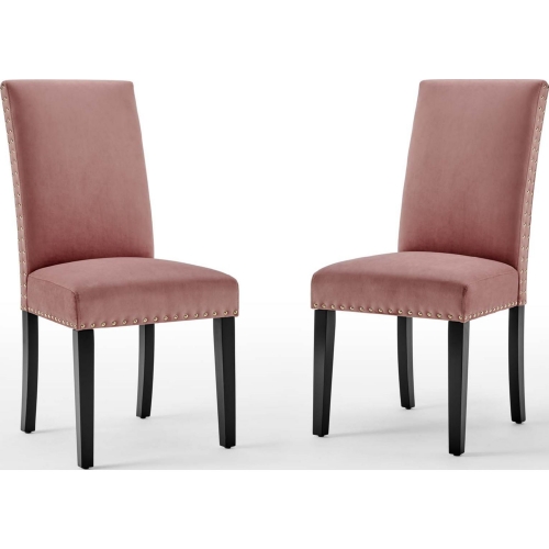 Parcel Dining Chair in Dusty Rose Velvet (Set of 2)