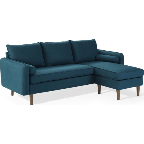 Revive Right or Left Sectional Sofa in Azure Fabric