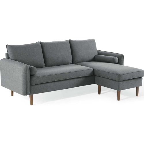 Revive Right or Left Sectional Sofa in Gray Fabric