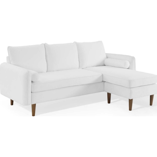 Revive Right or Left Sectional Sofa in White Fabric