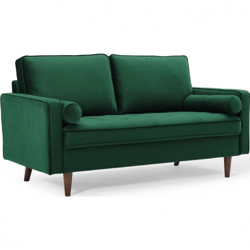 Valour Loveseat in Green Velvet