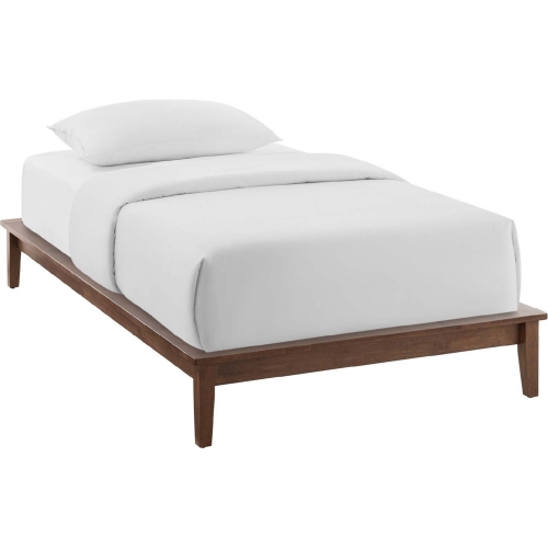 Lodge Twin Platform Bed in Cappuccino Wood