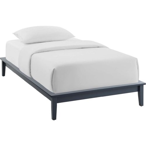 Lodge Twin Platform Bed in Grey Wood