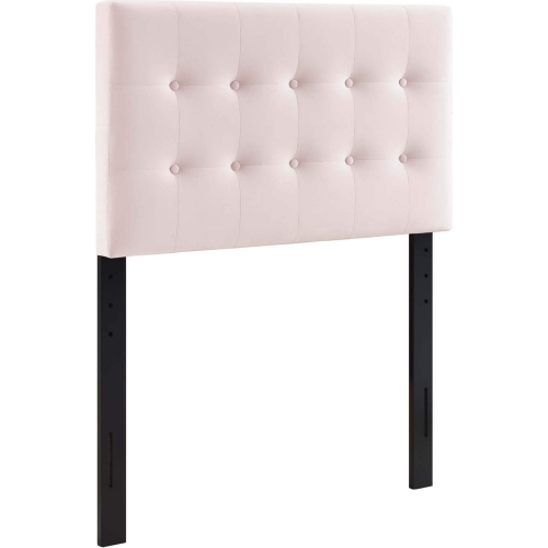 Emily Twin Headboard in Tufted Pink Velvet