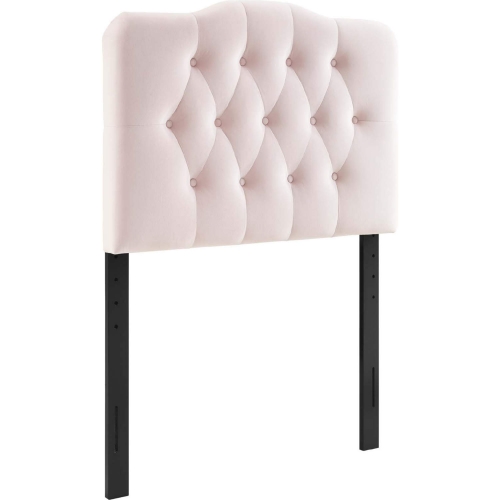 Annabel Twin Headboard in Tufted Pink Velvet