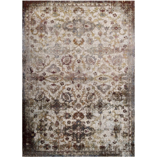 Success Kaede Distressed Vintage Floral Moroccan Trellis 4 x 6 Area Rug